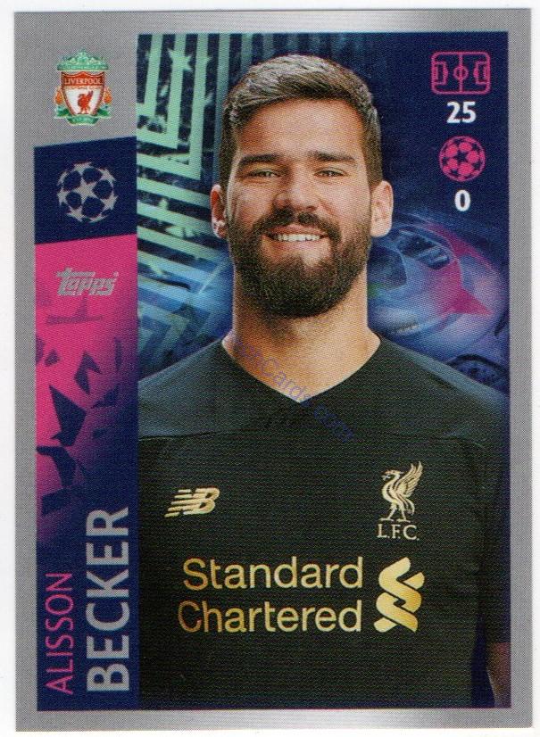 Alisson Becker 2019/20 Topps sticker #273