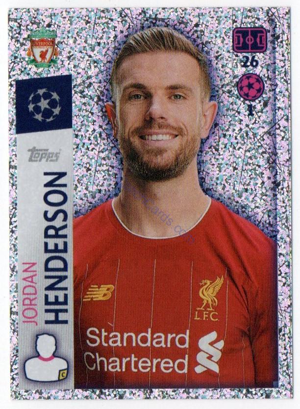 Jordan Henderson 2019/20 Topps sticker #282