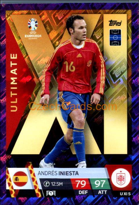 Andrés Iniesta 2024 EURO Match Attax Ultimate XL Purple parallel #UXI5