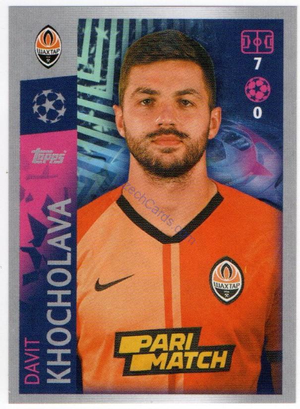 Davit Khocholava 2019/20 Topps sticker #427