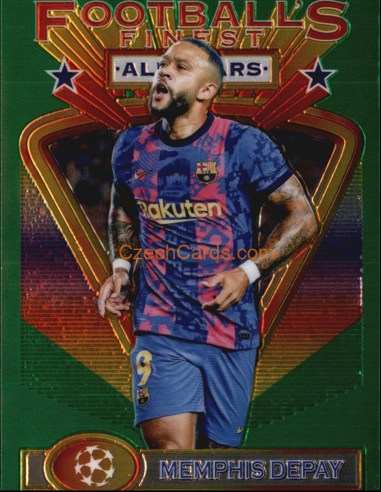 Memphis Depay 2021/22 Topps Finest Flashbacks UEFA #191