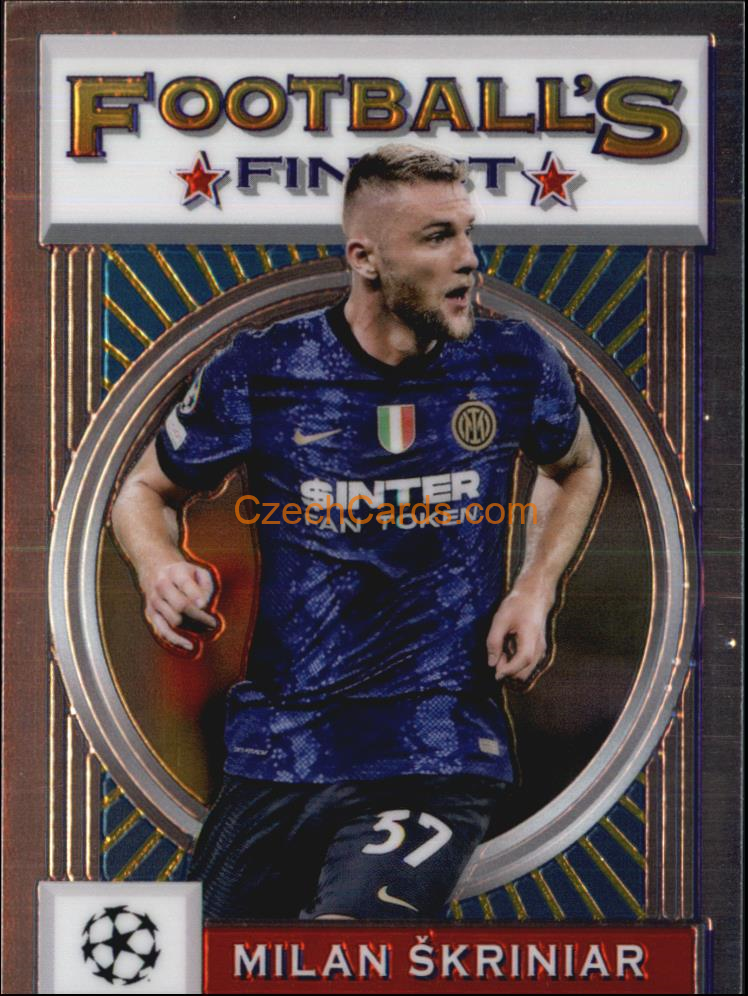 Milan Škriniar 2021/22 Topps Finest Flashbacks UEFA #195