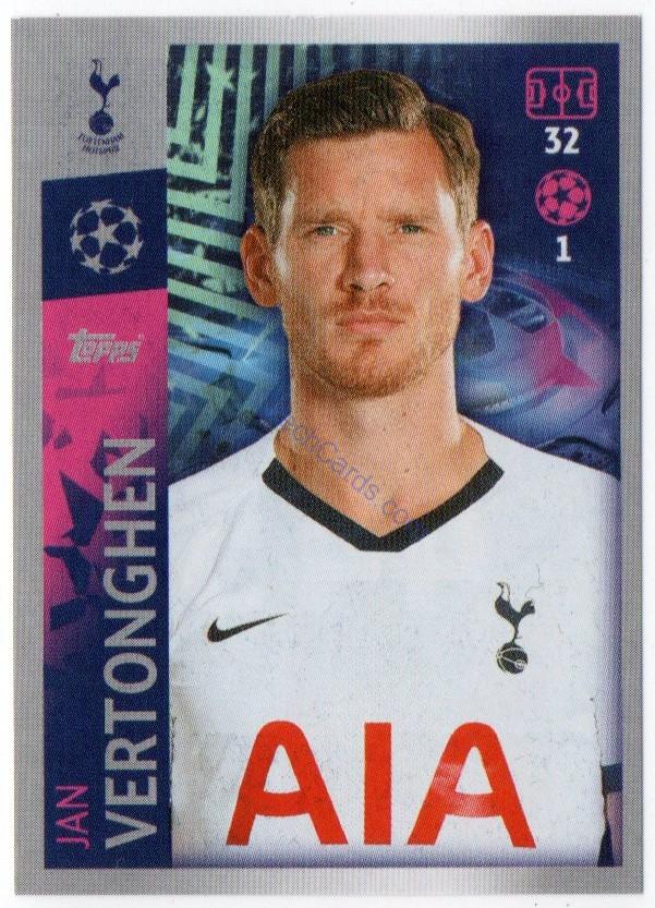 Jan Vertonghen 2019/20 Topps sticker #445
