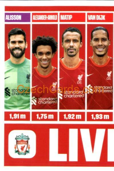 Team photo Liverpool 1/3 2022 Panini Top Class Sticker #42