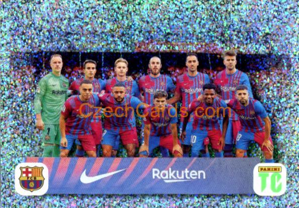Celebration FC Barcelona 2022 Panini Top Class Sticker foil #137