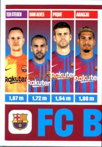 Team photo Barcelona 1/3 2022 Panini Top Class Sticker #138