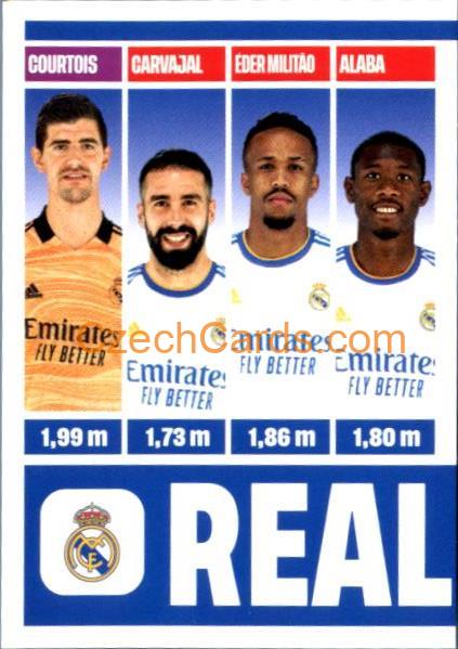 Team photo Real Madrid 1/3 2022 Panini Top Class Sticker #162