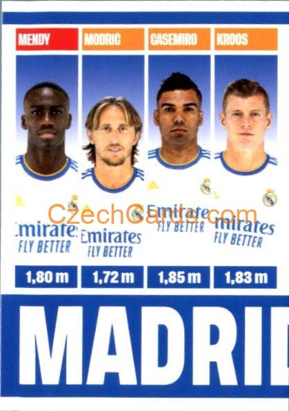 Team photo Real Madrid 2/3 2022 Panini Top Class Sticker #163