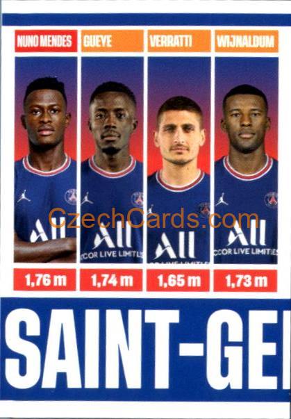 Team photo PSG 2/3 2022 Panini Top Class Sticker #211