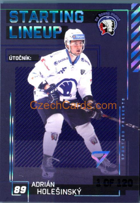 ADRIÁN HOLEŠINSKÝ 2023/24 SportZoo Tipsport EHL Staring Lineup 1of120 #SL-70