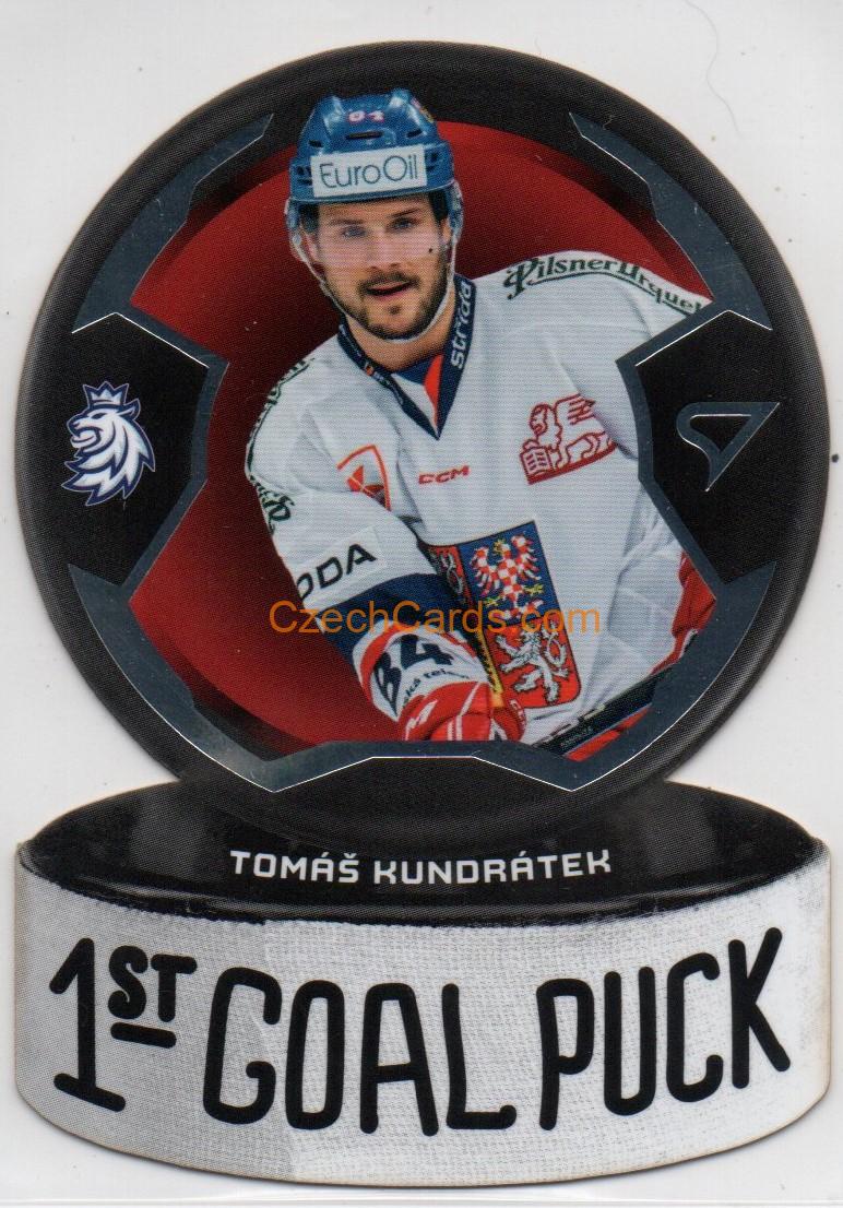 Tomáš Kundrátek 2024 Sportzoo Hokejové Česko 1st Goal Puck #GP-05