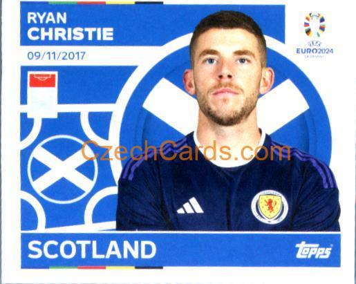 Ryan Christie 2024 Topps UEFA Euro sticker #SCO21