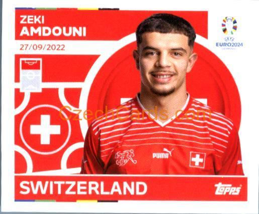 Zeki Amdouni 2024 Topps UEFA Euro sticker #SUI19