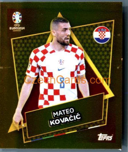 Mateo Kovačić 2024 Topps UEFA Euro sticker gold #CRO-SP