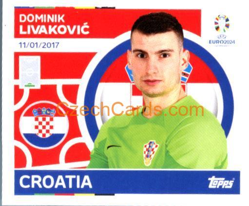 Dominik Livaković 2024 Topps UEFA Euro sticker #CRO4