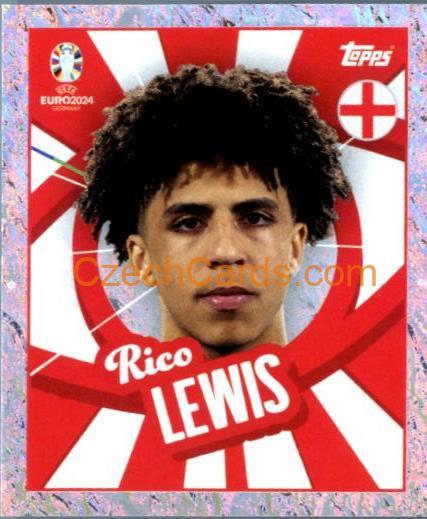 Rico Lewis 2024 Topps UEFA Euro sticker foil #ENG-PTW