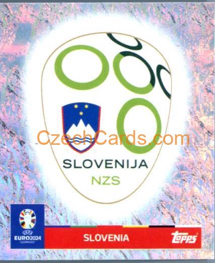 Emblem Slovenia 2024 Topps UEFA Euro sticker foil #SVN1