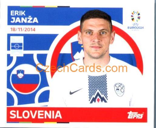 Erik Janža 2024 Topps UEFA Euro sticker #SVN10