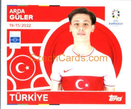 Arda Güler 2024 Topps UEFA Euro sticker #TUR16