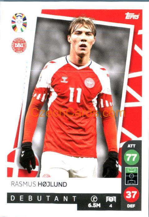 Rasmus Hojlund 2024 Topps Match Attax EURO LIDL Czech edition #4