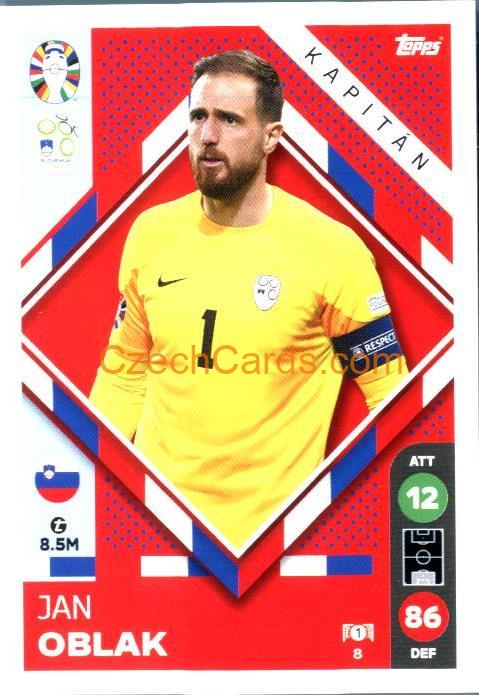 Jan Oblak 2024 Topps Match Attax EURO LIDL Czech edition #8