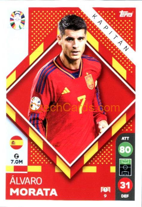 Álvaro Morata 2024 Topps Match Attax EURO LIDL Czech edition #9