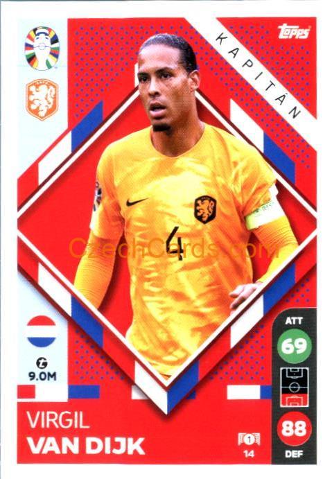 Virgil Van Dijk 2024 Topps Match Attax EURO LIDL Czech edition #14