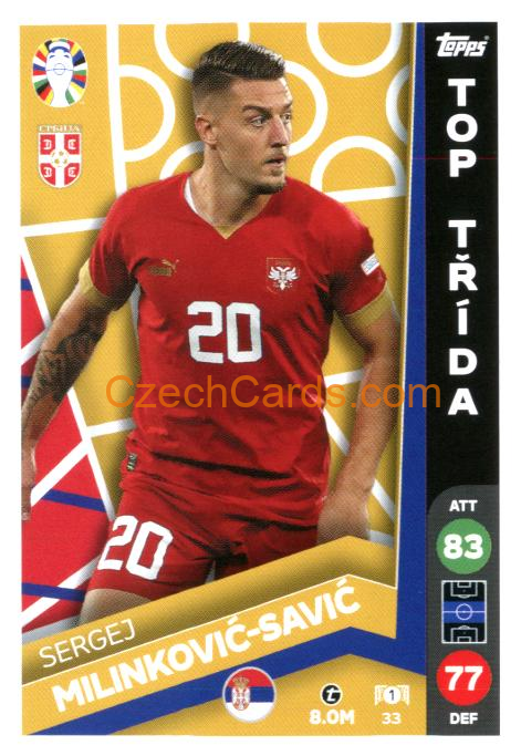 Sergej Milinkovic-Savic 2024 Topps Match Attax EURO LIDL Czech edition #33