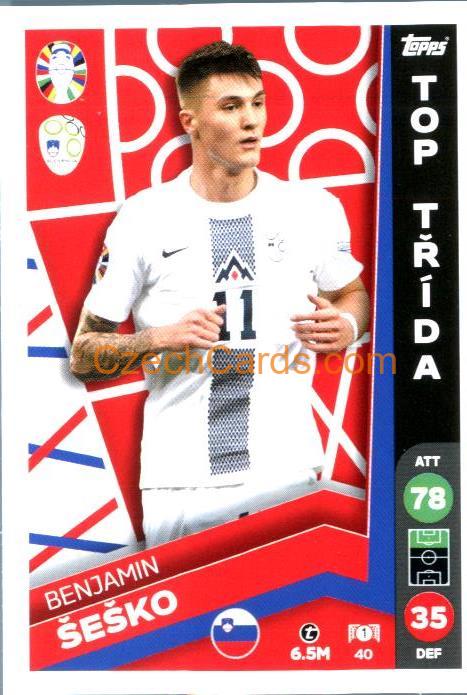 Benjamin Šeško 2024 Topps Match Attax EURO LIDL Czech edition #40