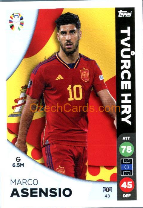 Marco Asensio 2024 Topps Match Attax EURO LIDL Czech edition #43