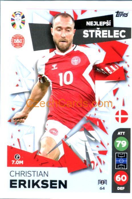Christian Eriksen 2024 Topps Match Attax EURO LIDL Czech edition #64