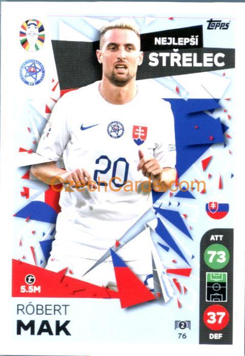 Róbert Mak 2024 Topps Match Attax EURO LIDL Czech edition #76