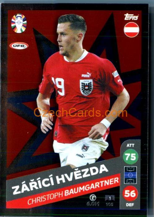 Christoph Baumgartner 2024 Topps Match Attax EURO LIDL Czech edition foil #105