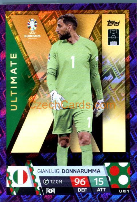 Gianluigi Donnarumma 2024 EURO Match Attax Graduated Gem Purple parallel #UXI1