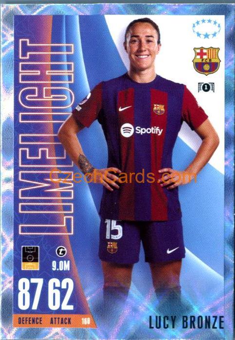 Lucy Bronze 2023/24 Topps Match Attax Extra Crystal Parallel #160