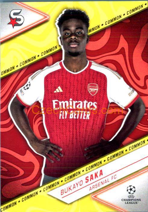 Bukayo Saka 2023/24 Topps Superstars common #10
