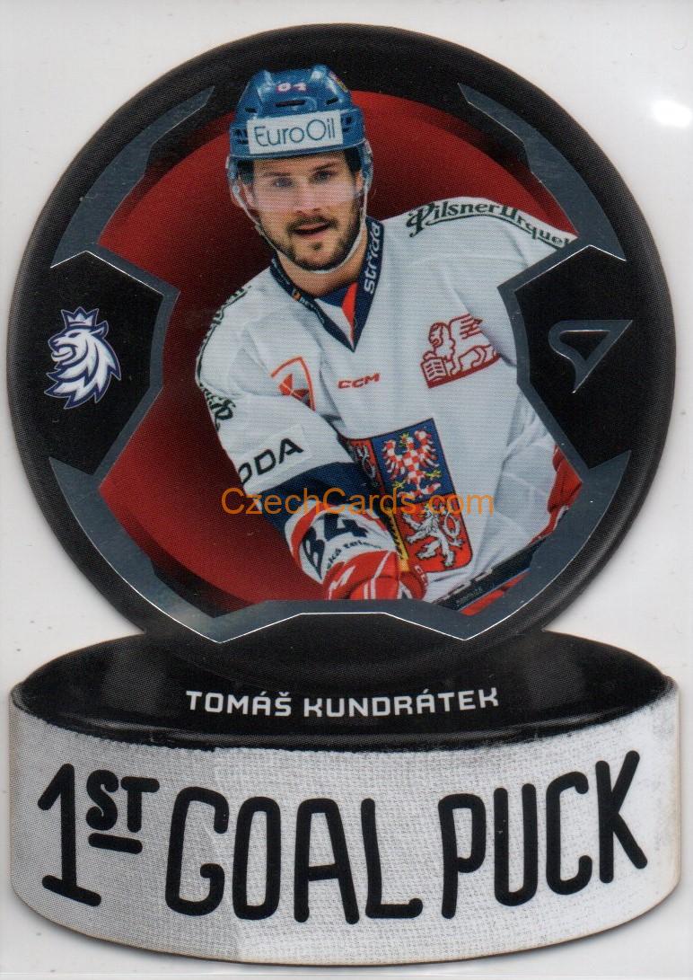 Tomáš Kundrátek 2024 Sportzoo Hokejové Česko 1st Goal Puck #GP-05