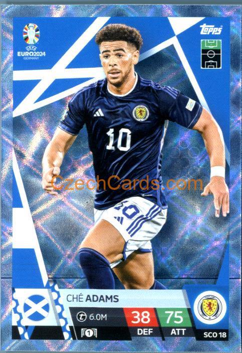 Ché Adams 2024 EURO Match Attax crystal parallel #SCO18