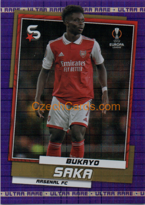 Bukayo Saka 2022/23 Topps Superstars ultra rare xx/99 #163