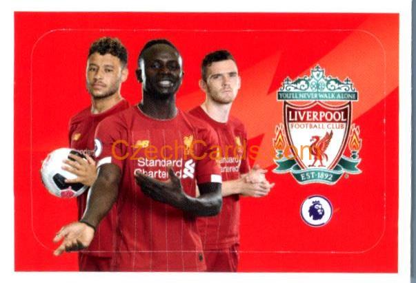 Liverpool FC Mané / Oxlade-Chamberlain / Robertson 2020 Panini Football Premier League sticker #12