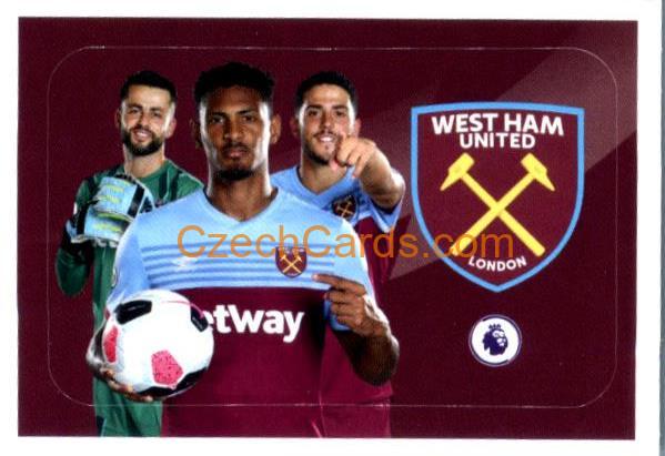 West Ham United Sebastien Haller / Lukasz Fabianski / Pablo Fornals 2020 Panini Football Premier League sticker #21
