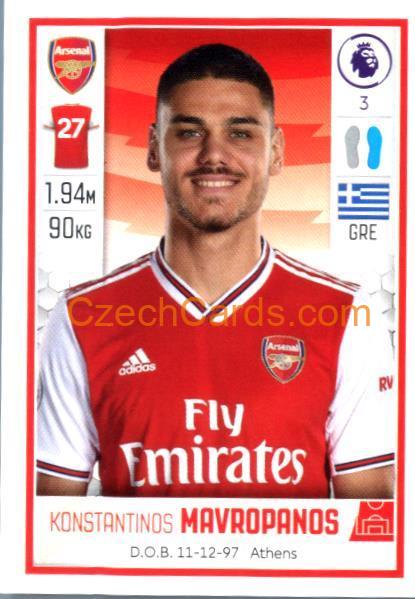 Konstantinos Mavropanos 2020 Panini Football Premier League sticker #61