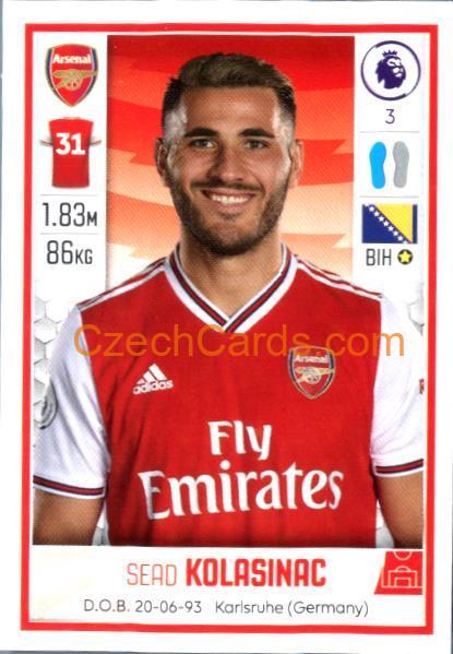 Sead Kolasinac 2020 Panini Football Premier League sticker #62