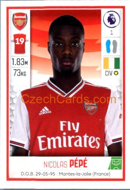 Nicolas Pépé 2020 Panini Football Premier League sticker #72