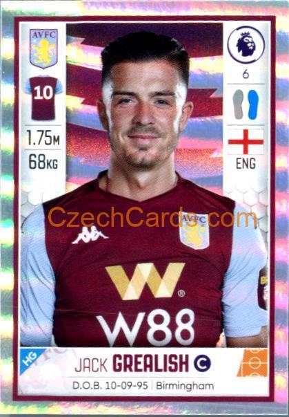 Jack Grealish 2020 Panini Football Premier League sticker metal #95