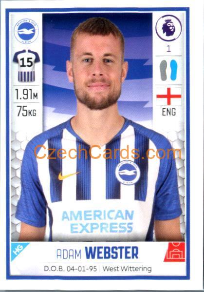 Adam Webster 2020 Panini Football Premier League sticker #116