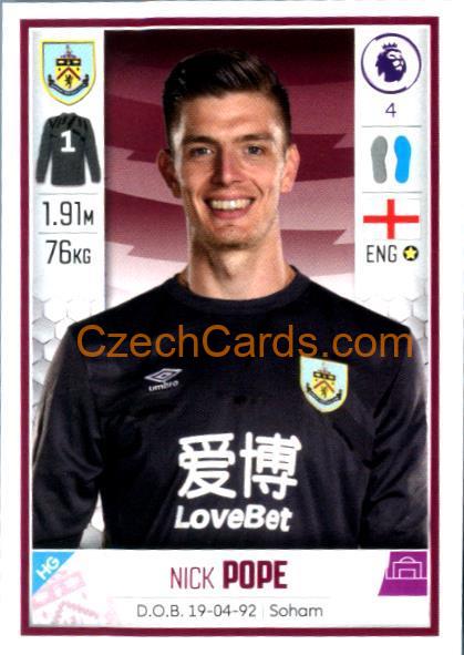 Nick Pope 2020 Panini Football Premier League sticker #140