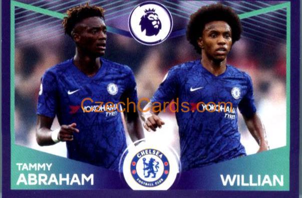 Tammy Abraham / Willian (Power Pair) 2020 Panini Football Premier League sticker #195