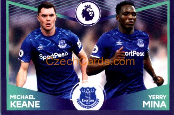 Michael Keane / Yerry Mina (Power Pair) 2020 Panini Football Premier League sticker #253