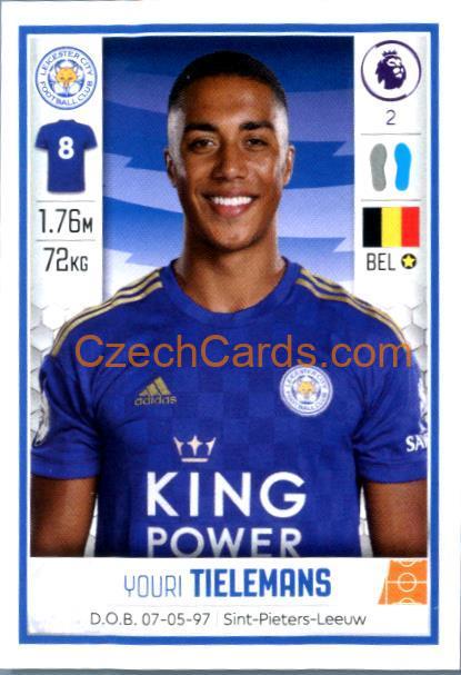 Youri Tielemans 2020 Panini Football Premier League sticker #267